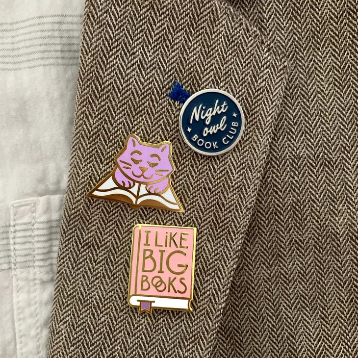 I Like Big Books Enamel Pin