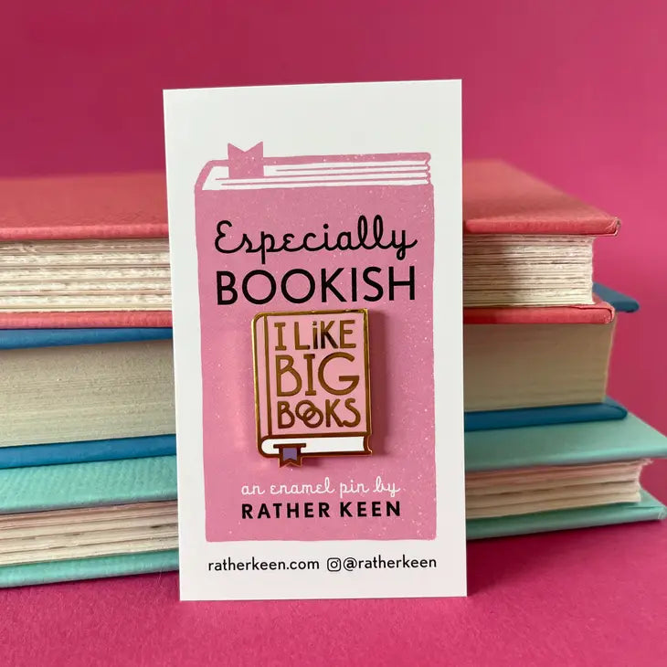 I Like Big Books Enamel Pin