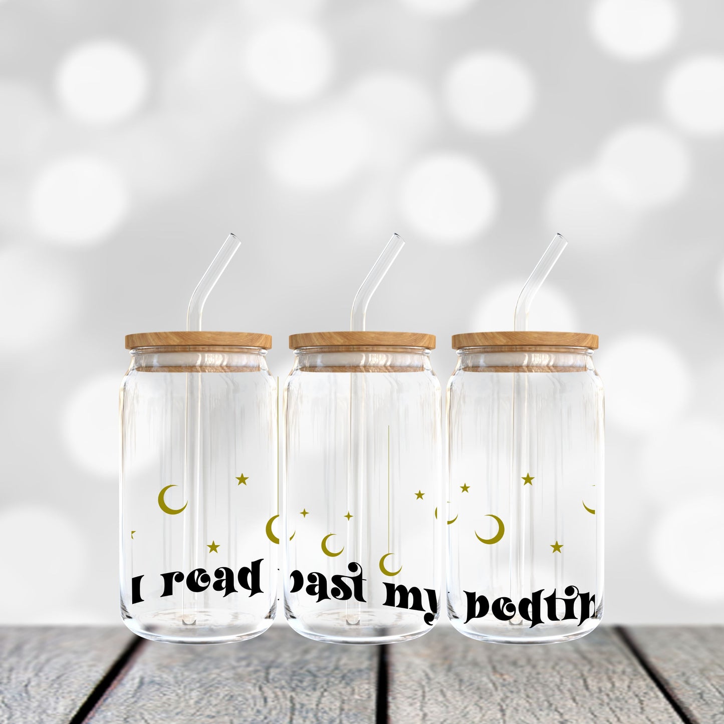 I Read Past My Bedtime Can-Shaped Glass