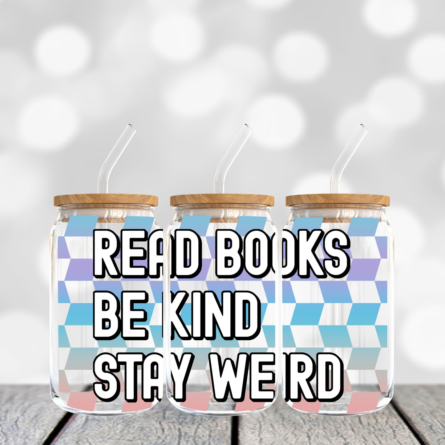 16 oz Glass Can (lid and straw included)