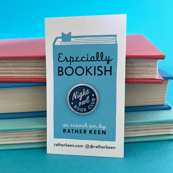Night Owl Book Club Enamel Pin