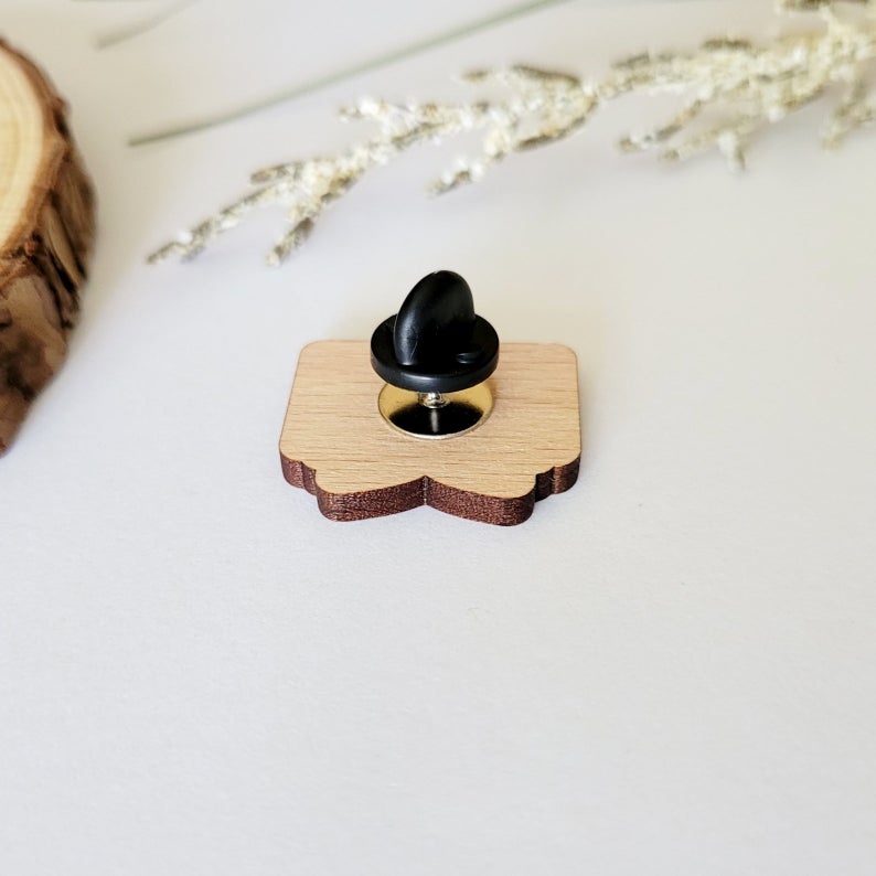 Book Lover Wooden Pin