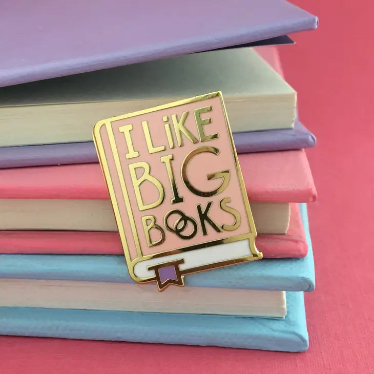 I Like Big Books Enamel Pin