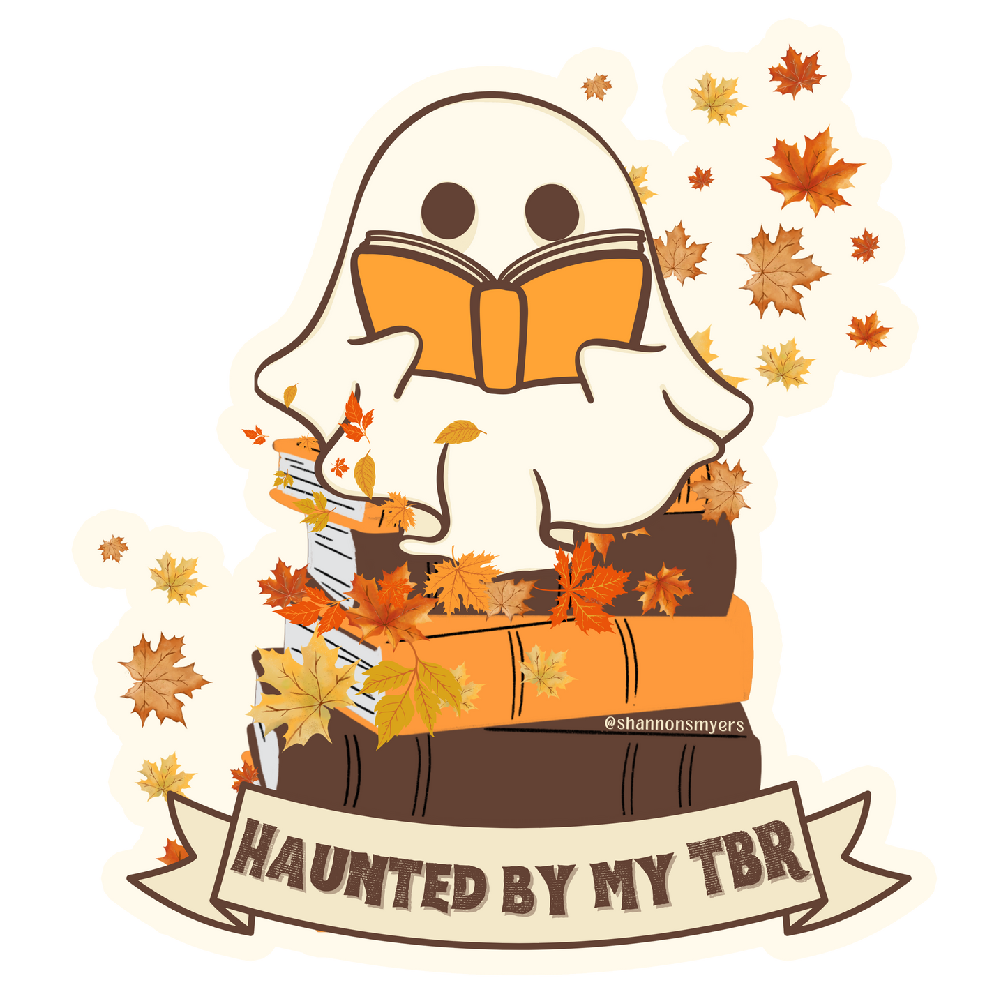 Haunted by my TBR Vinyl Sticker (Copy)