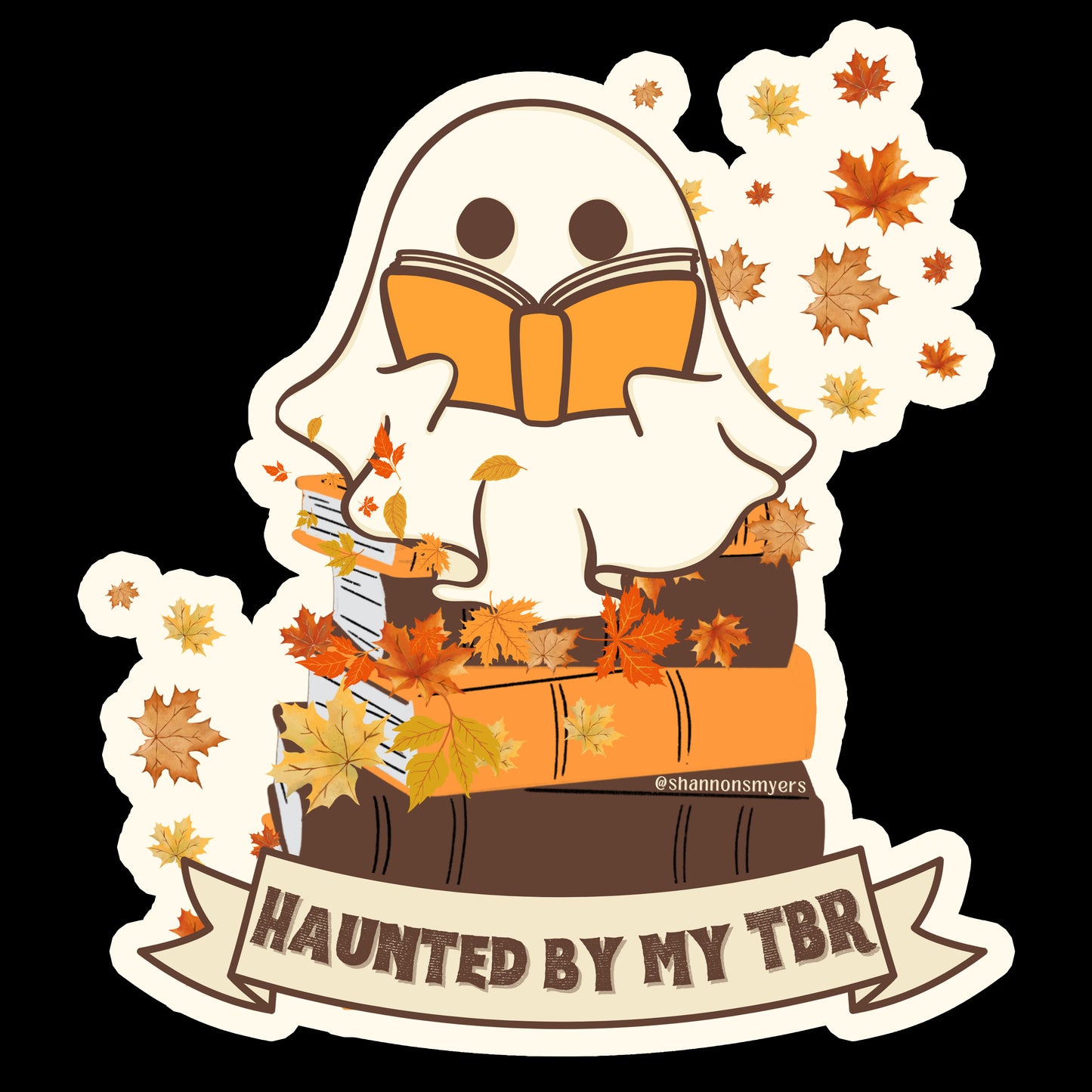 Haunted by my TBR Vinyl Sticker (Copy)