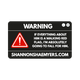 Warning Vinyl Sticker