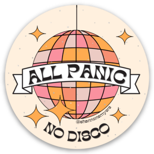 All Panic, No Disco Vinyl Sticker